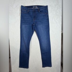 Twillory Men’s Slim Fit Straight Leg Stretch 34W 32L Men's Slim Jeans Deep Blue